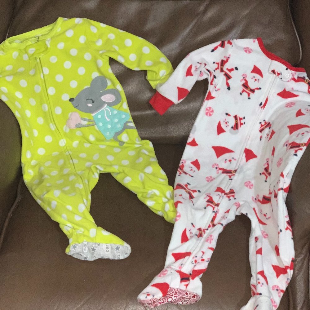 Baby Girl Footed Pajamas